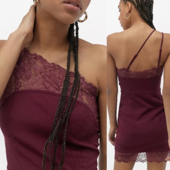 Free People Premonitions Plum Lace Dress - Picture 4 of 5